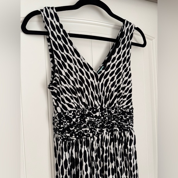 Anthropologie Tracy Reese Elegant Black and White Patterned Maxi Dress Size XSP - Picture 7 of 13